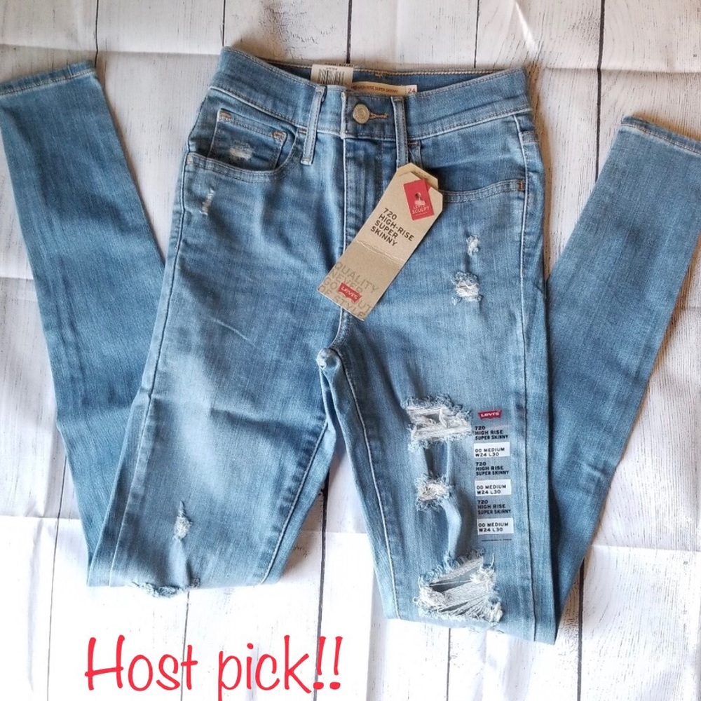 NWT Levi's High Rise Super Skinny Jeans - Picture 1 of 13